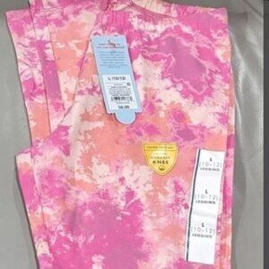 BOGO! Cat & Jack Reinforced Knee Pink Tie dye Leggings Small Medium & Large
